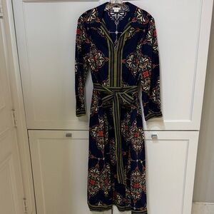 Shoshanna Navy Floral Long Sleeve Dress